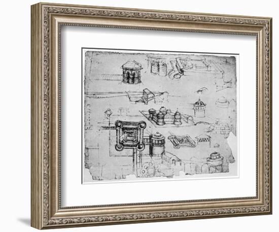 Designs for a Fortress, 1500-1505-Leonardo da Vinci-Framed Giclee Print