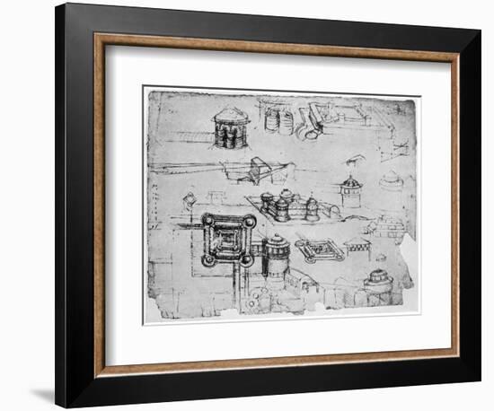 Designs for a Fortress, 1500-1505-Leonardo da Vinci-Framed Giclee Print