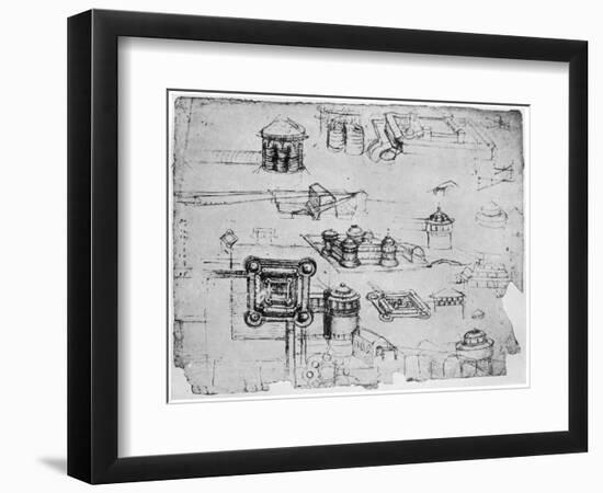 Designs for a Fortress, 1500-1505-Leonardo da Vinci-Framed Giclee Print