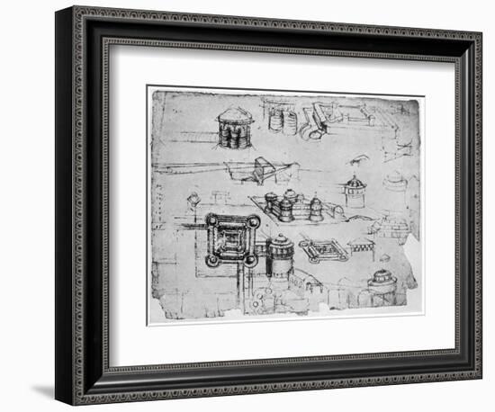 Designs for a Fortress, 1500-1505-Leonardo da Vinci-Framed Giclee Print