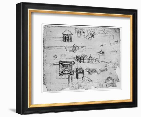 Designs for a Fortress, 1500-1505-Leonardo da Vinci-Framed Giclee Print