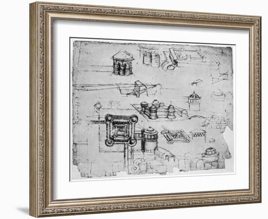 Designs for a Fortress, 1500-1505-Leonardo da Vinci-Framed Giclee Print