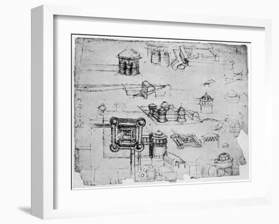 Designs for a Fortress, 1500-1505-Leonardo da Vinci-Framed Giclee Print