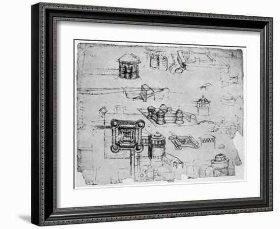 Designs for a Fortress, 1500-1505-Leonardo da Vinci-Framed Giclee Print