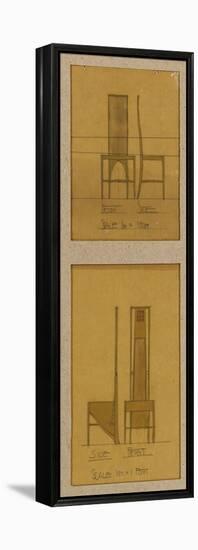 Designs for Chairs Shown in Front and Side Elevations, for the Room De Luxe, Willow Tea Rooms, 1903-Charles Rennie Mackintosh-Framed Premier Image Canvas