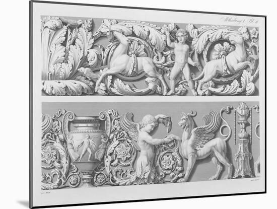 Designs for Classical Friezes, from 'Precision Book of Drawings', 1856 (Engraving)-German-Mounted Giclee Print