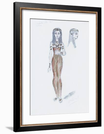 Designs for Cleopatra L-Oliver Messel-Framed Premium Giclee Print