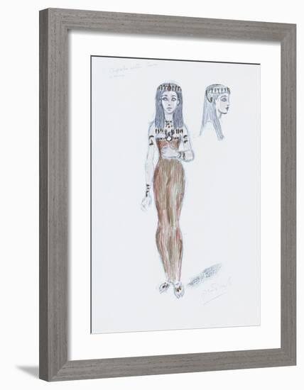 Designs for Cleopatra L-Oliver Messel-Framed Premium Giclee Print