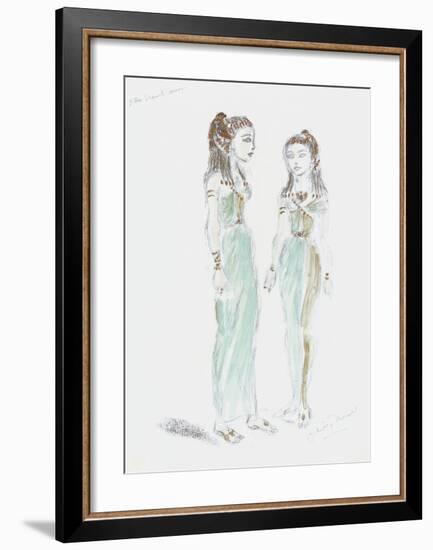 Designs for Cleopatra XLIX-Oliver Messel-Framed Premium Giclee Print