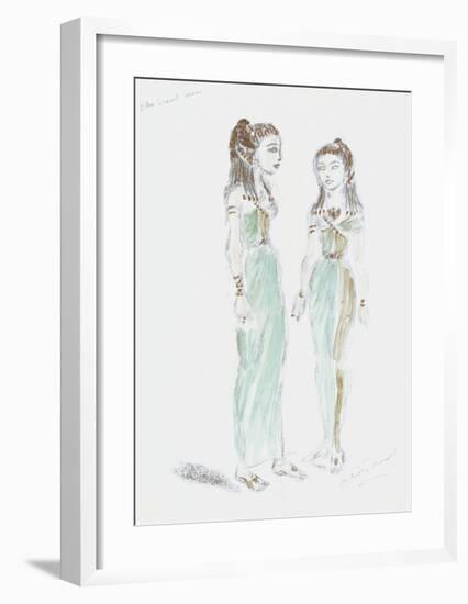 Designs for Cleopatra XLIX-Oliver Messel-Framed Premium Giclee Print