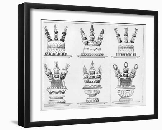 Designs for Food Decoration from "Le Cuisinier Parisien", Published 1842-Marie Antoine Careme-Framed Giclee Print