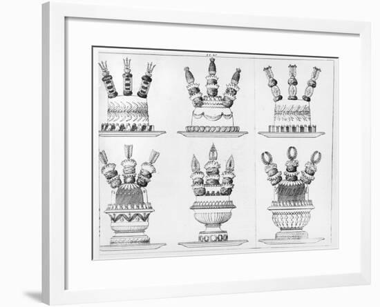 Designs for Food Decoration from "Le Cuisinier Parisien", Published 1842-Marie Antoine Careme-Framed Giclee Print