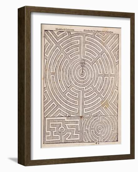 Designs For Mazes, from The Dutch Gardener by Johann Van Der Groen, Published 1699-null-Framed Giclee Print