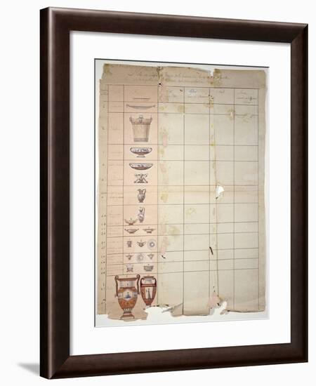 Designs For the Rambouillet Dairy Service, Sevres Workshop-null-Framed Giclee Print