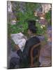 Desire Dihau (Reading a Newspaper in the Garden), 1890-Henri de Toulouse-Lautrec-Mounted Giclee Print