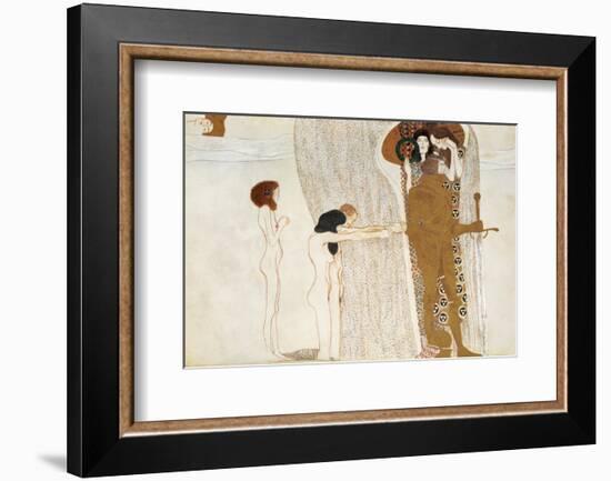 Desire of Happiness, Beethoven Frieze (detail), 1902-Gustav Klimt-Framed Premium Giclee Print