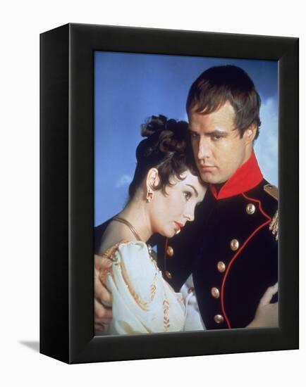 Desiree by Henry Koster with Jean Simmons, Marlon Brando (dans le role by Napoleon, 1954 (photo)-null-Framed Stretched Canvas