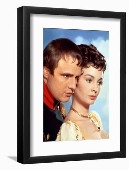 Desiree by Henry Koster with Marlon Brando (dans le role by Napoleon) and Jean Simmons, 1954 (photo-null-Framed Photo