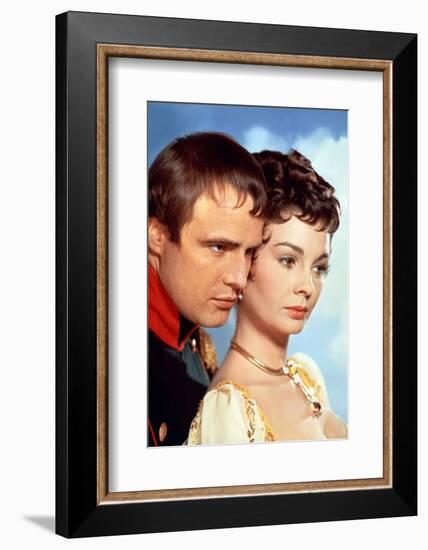 Desiree by Henry Koster with Marlon Brando (dans le role by Napoleon) and Jean Simmons, 1954 (photo-null-Framed Photo