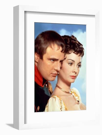 Desiree by Henry Koster with Marlon Brando (dans le role by Napoleon) and Jean Simmons, 1954 (photo-null-Framed Photo