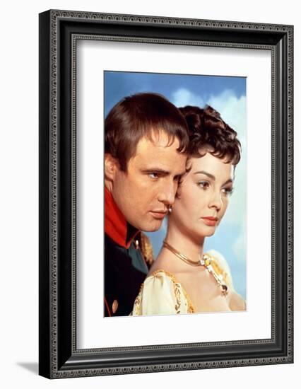 Desiree by Henry Koster with Marlon Brando (dans le role by Napoleon) and Jean Simmons, 1954 (photo-null-Framed Photo