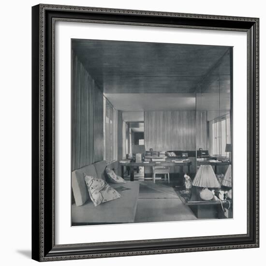 'Desk in bedroom-sitting room', 1942-Unknown-Framed Photographic Print