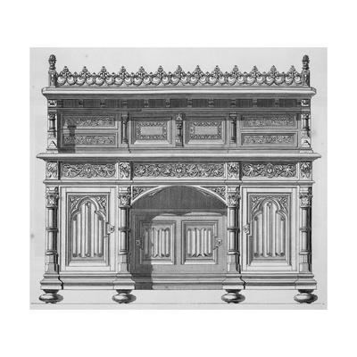 Desk Made By Firm Renaissance Of Berlin From Periodical Guide For Arts And Crafts 19th Century Giclee Print By Art Com