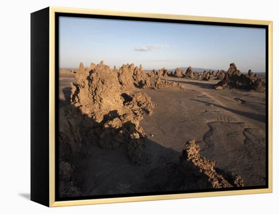 Desolate Landscape of Lac Abbe, Dotted with Limestone Chimneys, Djibouti, Africa-Mcconnell Andrew-Framed Premier Image Canvas