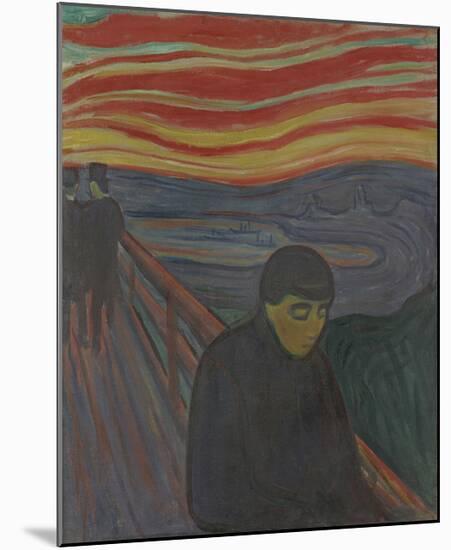 Despair 1894-Edvard Munch-Mounted Premium Giclee Print