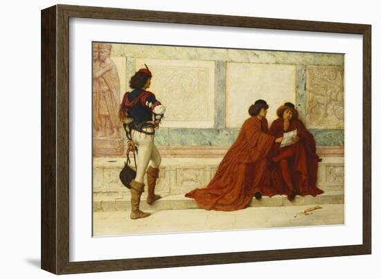 Despatch from Trebizond; 'Some news is come that turns their countenances' - Shakespeare-Henry Wallis-Framed Giclee Print