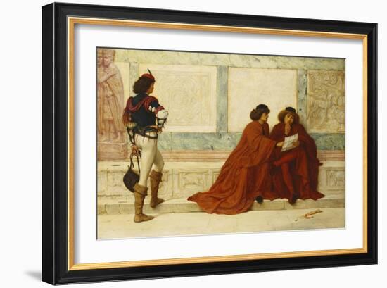 Despatch from Trebizond; 'Some news is come that turns their countenances' - Shakespeare-Henry Wallis-Framed Giclee Print