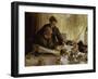 "Despatches - Is He Mentioned", 1917-Edgar Bundy-Framed Giclee Print