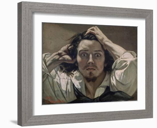 Desperate, Self-Portrait, 1841-Gustave Courbet-Framed Giclee Print