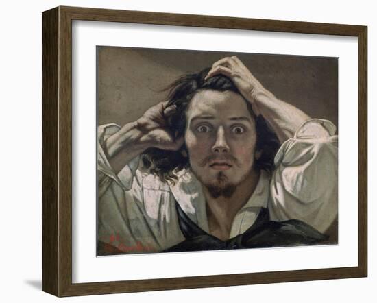 Desperate, Self-Portrait, 1841-Gustave Courbet-Framed Giclee Print