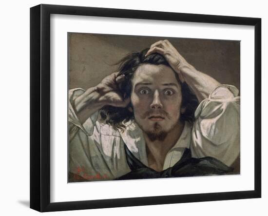 Desperate, Self-Portrait, 1841-Gustave Courbet-Framed Giclee Print