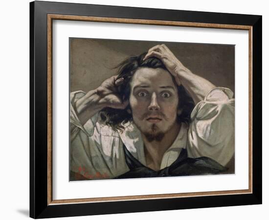 Desperate, Self-Portrait, 1841-Gustave Courbet-Framed Giclee Print