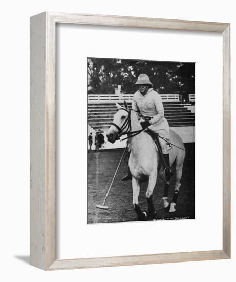 'Despite heavy responsibilities the favourite game of polo could not be neglected', c1930s, (1945)-Unknown-Framed Photographic Print