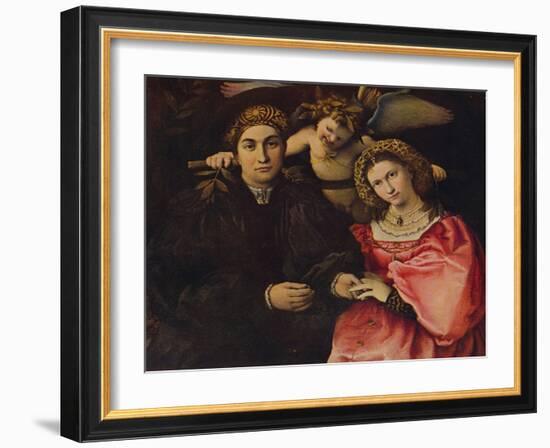 'Desposorio', (Micer Cassotti Marsilio and his wife Faustina), 1523, c1934-Lorenzo Lotto-Framed Giclee Print