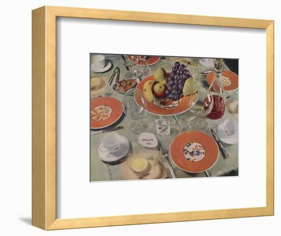 'Dessert - In this table arrangement the fruit service is Royal Copenhagen faience', 1939-Unknown-Framed Photographic Print