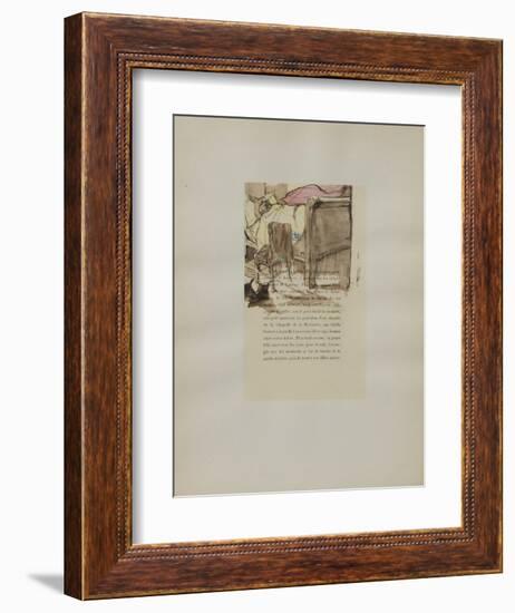 Dessins : La fille Elisa III-Henri de Toulouse-Lautrec-Framed Collectable Print