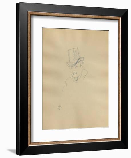 Dessins : Tête d'homme-Henri de Toulouse-Lautrec-Framed Collectable Print