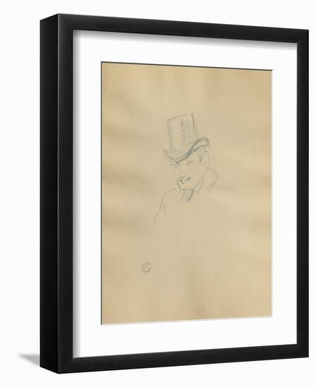 Dessins : Tête d'homme-Henri de Toulouse-Lautrec-Framed Collectable Print