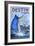 Destin, Florida - Sailfish-Lantern Press-Framed Art Print