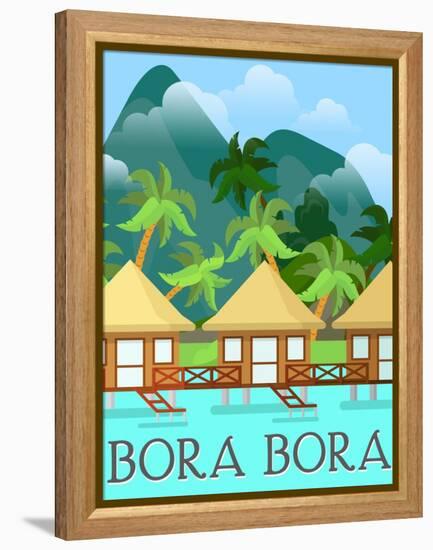 Destination Bora Bora-The Trainyard Cooperative-Framed Premier Image Canvas