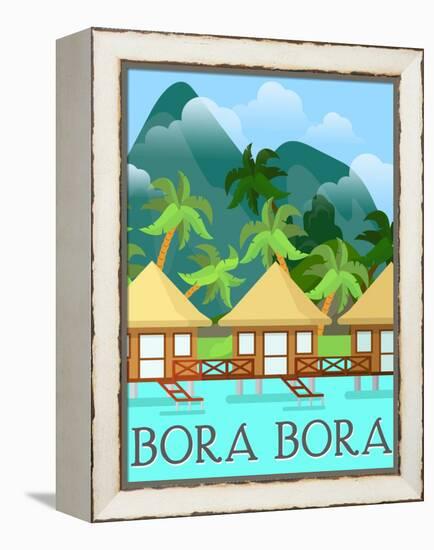 Destination Bora Bora-The Trainyard Cooperative-Framed Premier Image Canvas