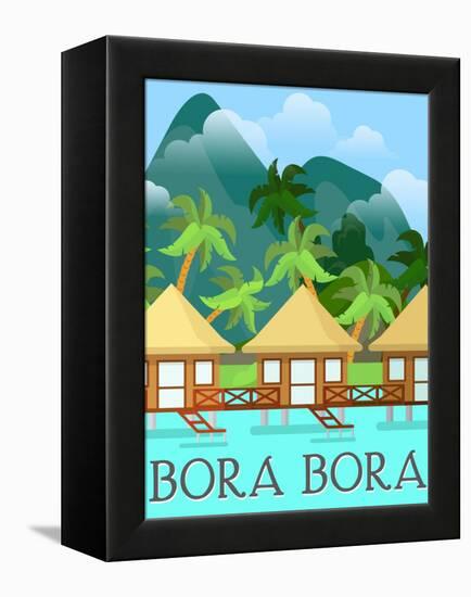 Destination Bora Bora-The Trainyard Cooperative-Framed Premier Image Canvas