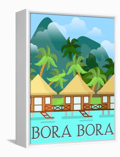 Destination Bora Bora-The Trainyard Cooperative-Framed Premier Image Canvas