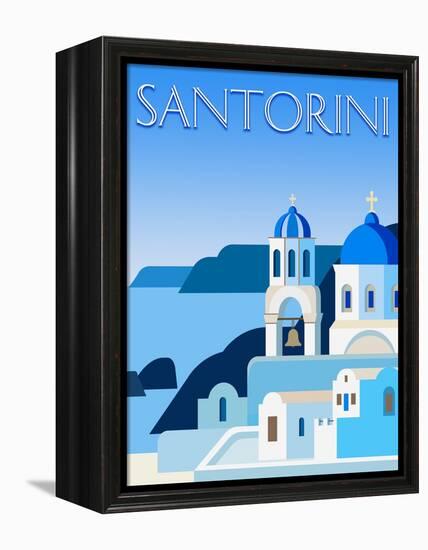 Destination Santorini-The Trainyard Cooperative-Framed Premier Image Canvas