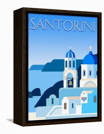 Destination Santorini-The Trainyard Cooperative-Framed Premier Image Canvas