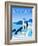 Destination Santorini-The Trainyard Cooperative-Framed Giclee Print